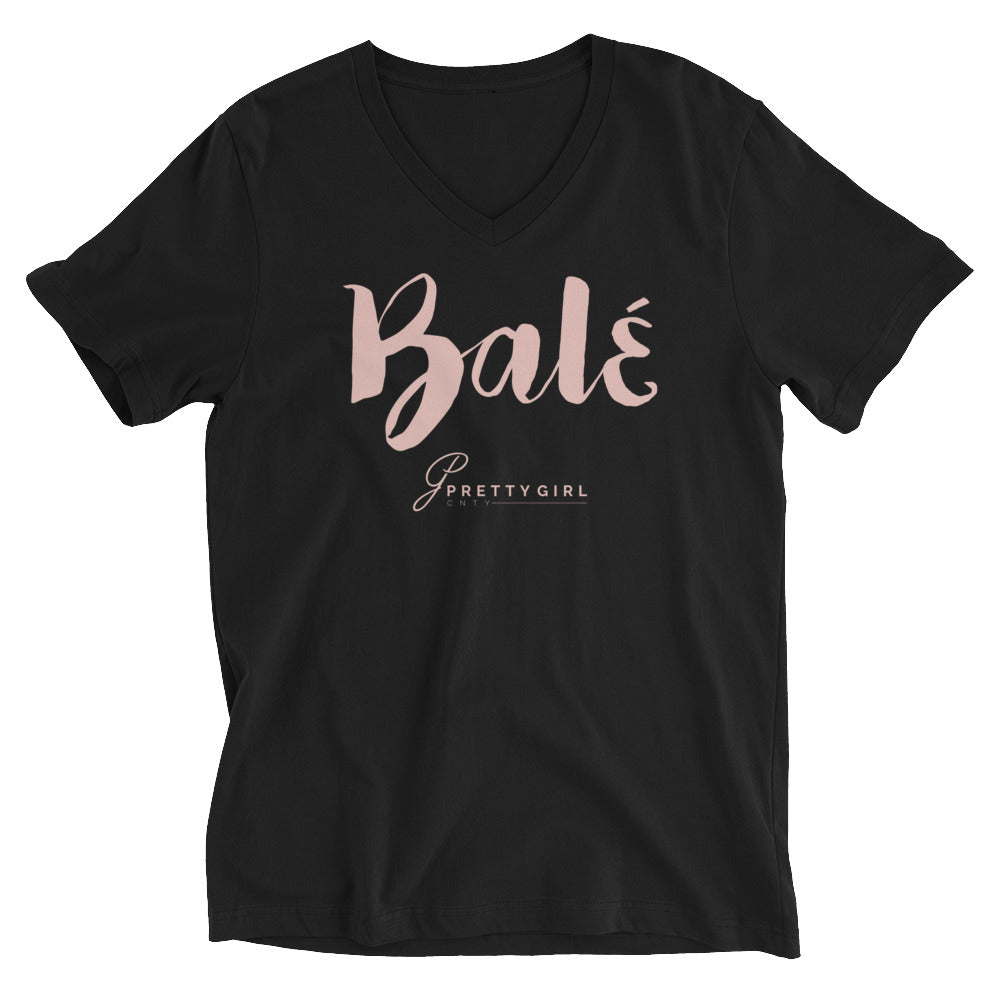 B/C Unisex Short Sleeve V-Neck T-Shirt Bale Pink