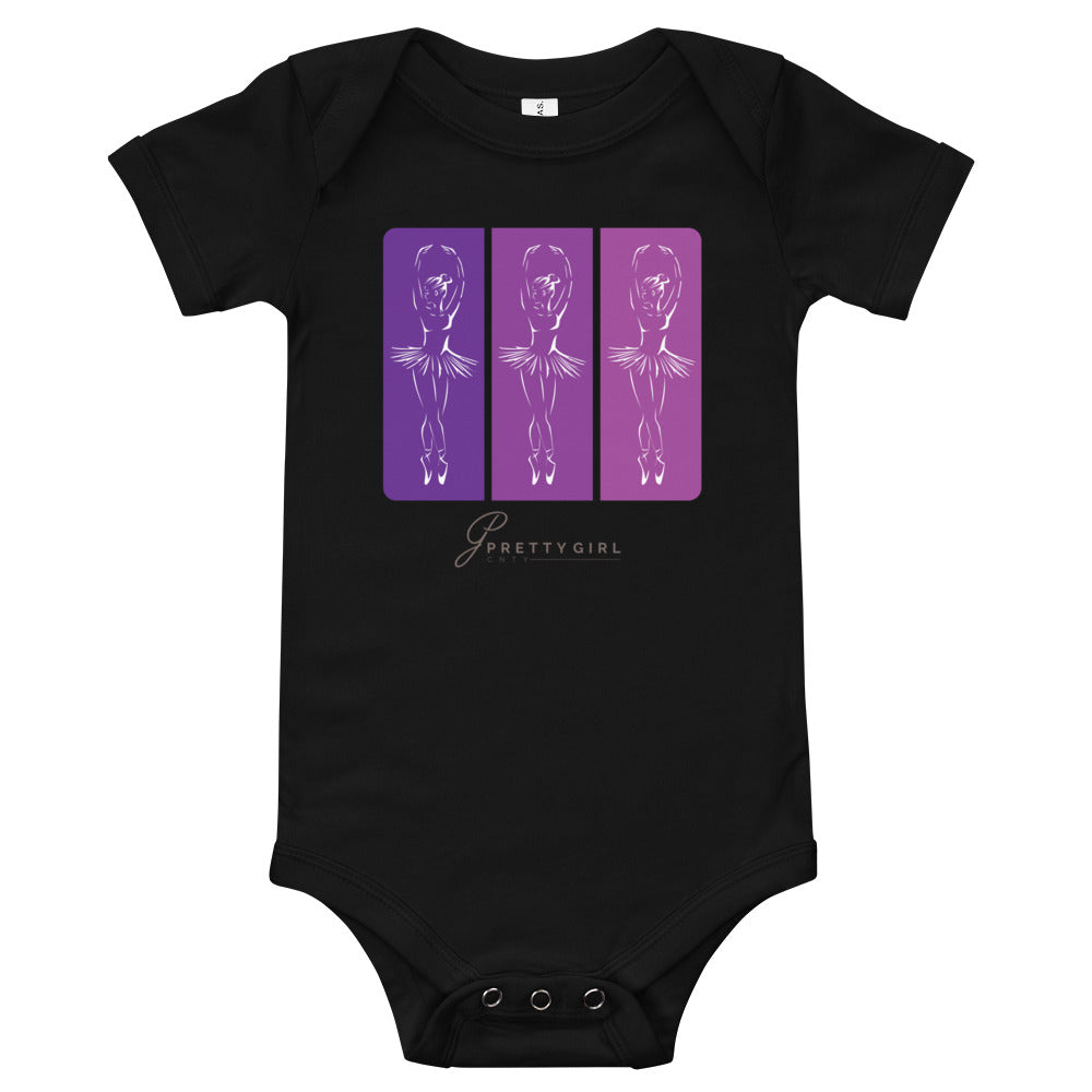 B/C Short sleeve baby bodysuit 3 Ballerinas
