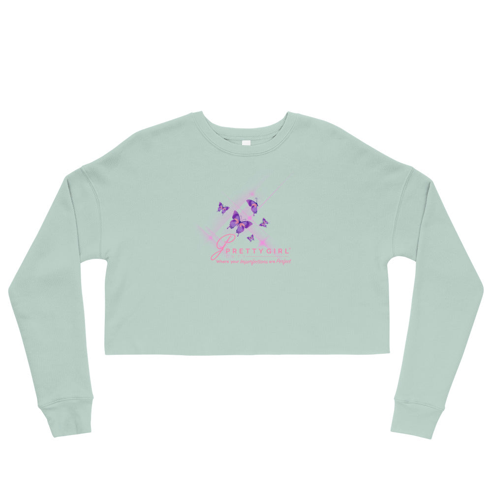 B/C Crop Sweatshirt Butterflies Rising