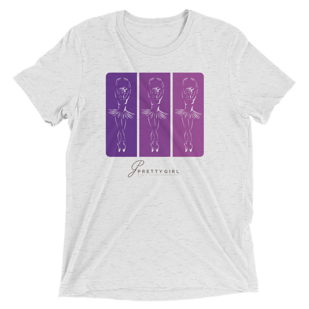 B/C Short-Sleeve Unisex Tri-Blend T-shirt 3 Ballerinas