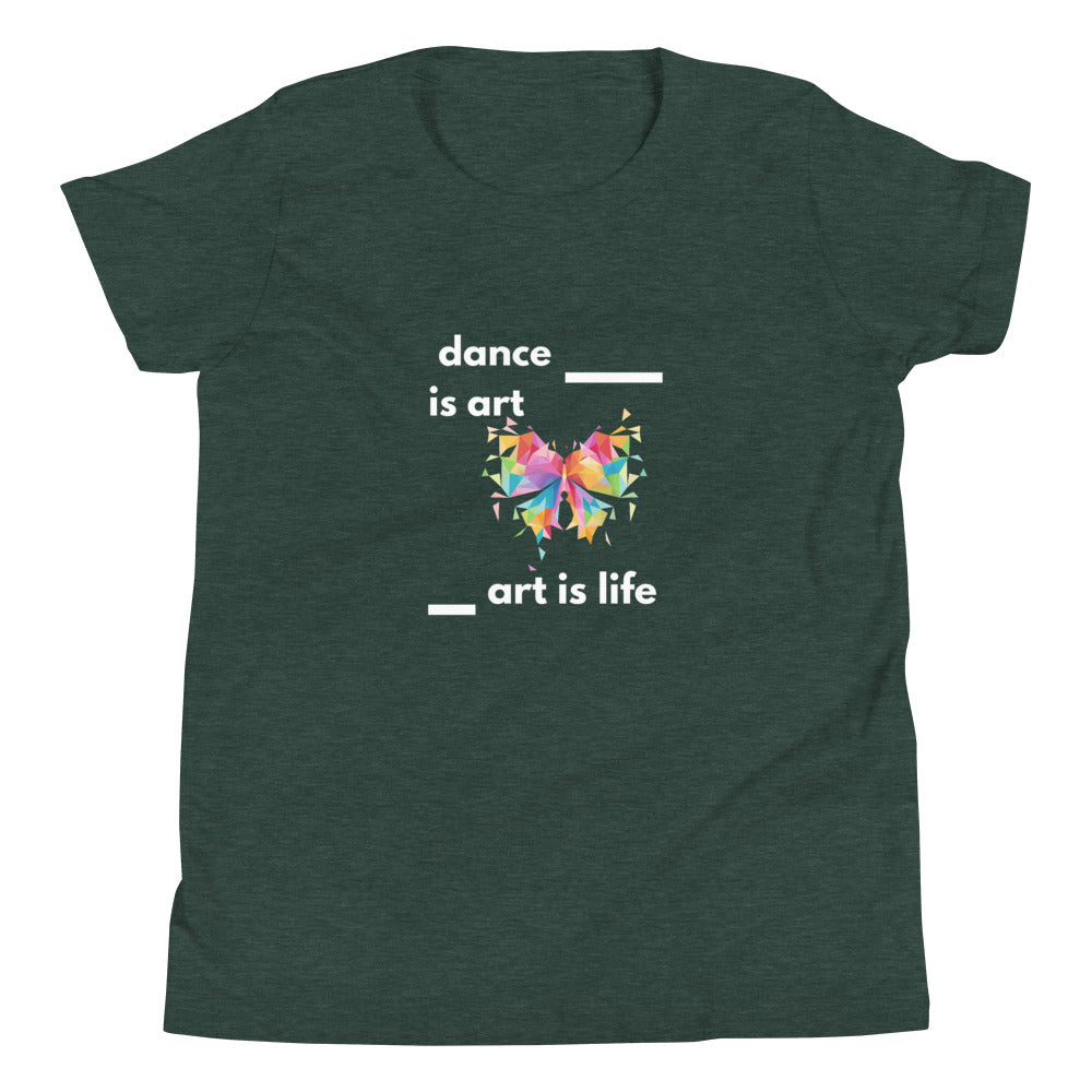B/C Youth Short Sleeve T-Shirt Dance is Art