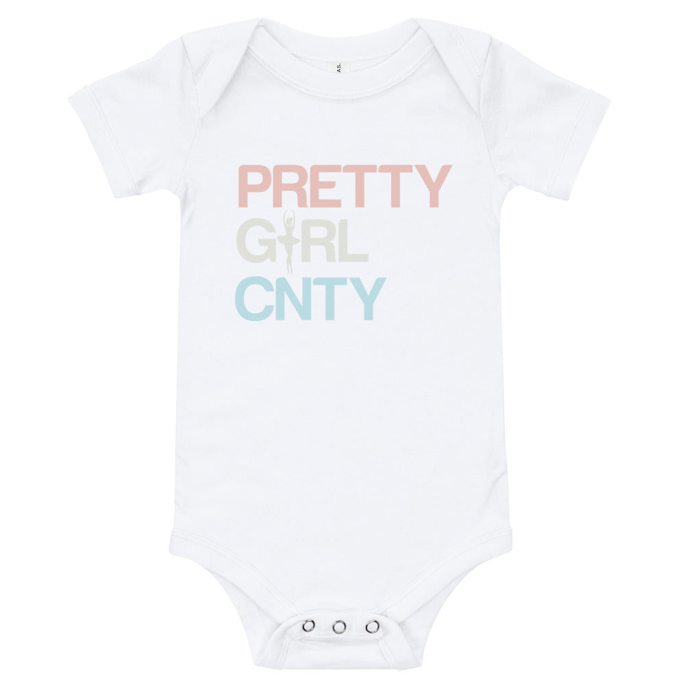 B/C Short sleeve baby bodysuit Ballerina Text PWB