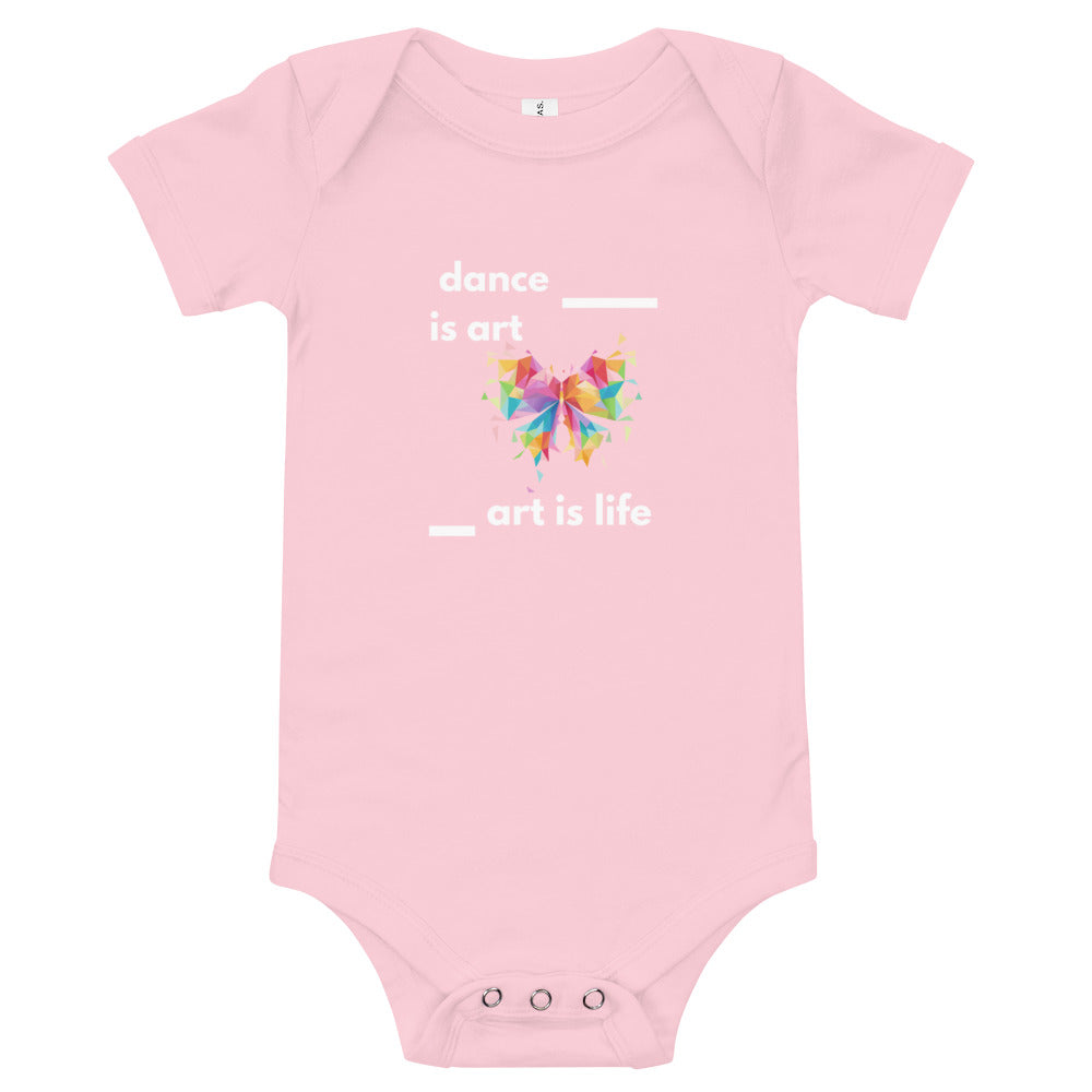 B/C Short sleeve baby bodysuit Dance is Art
