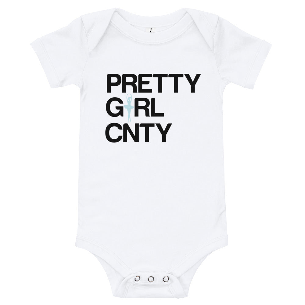 B/C Short sleeve baby bodysuit Ballerina Text Black