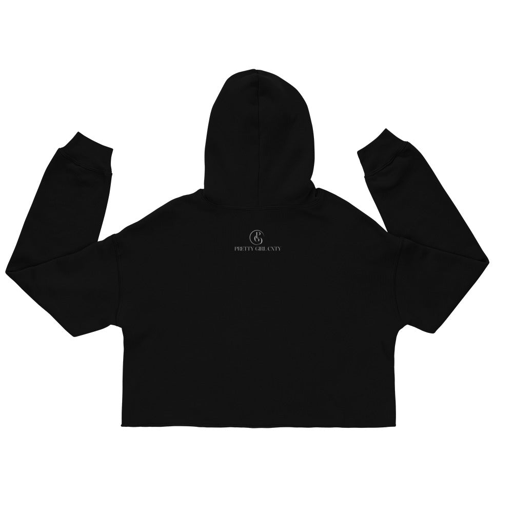 S/C Unisex Crop Hoodie Eye Chart Black & Grey