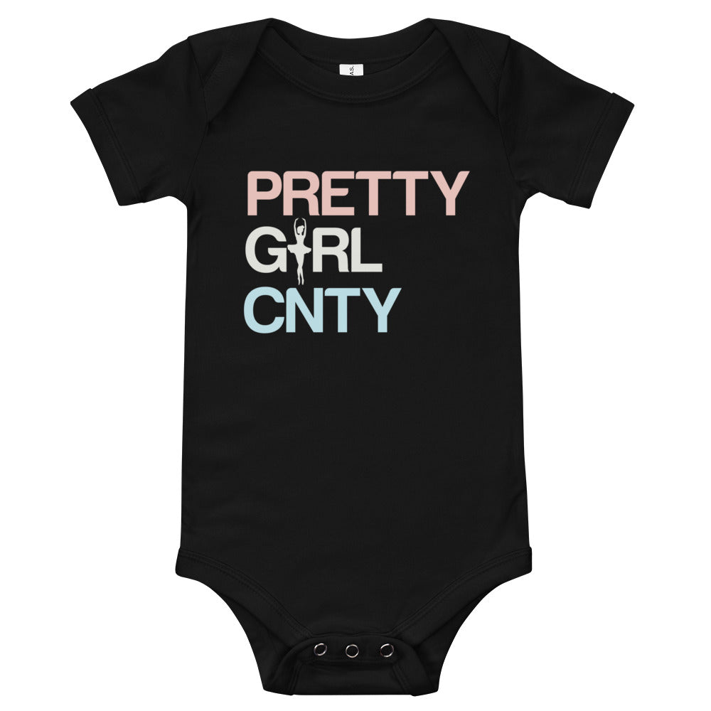 B/C Short sleeve baby bodysuit Ballerina Text PWB