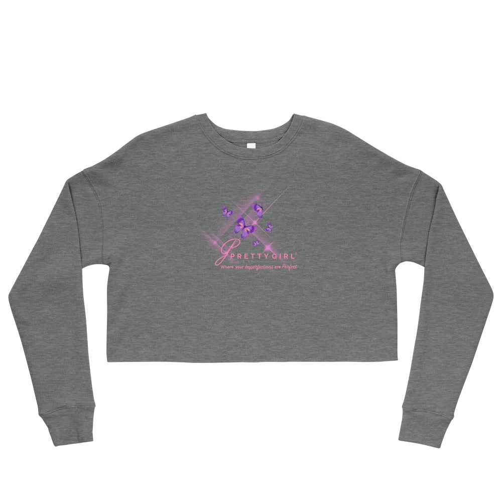B/C Crop Sweatshirt Butterflies Rising