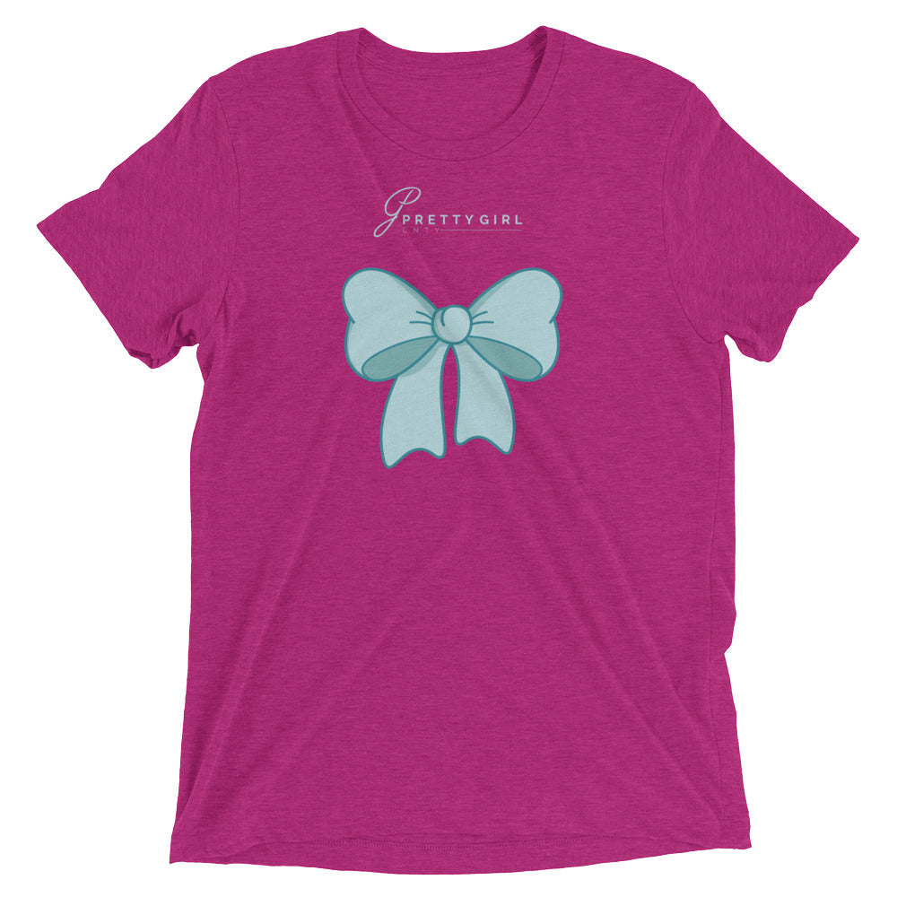 B/C Short-Sleeve Unisex Tri-Blend T-shirt Bow Light Blue