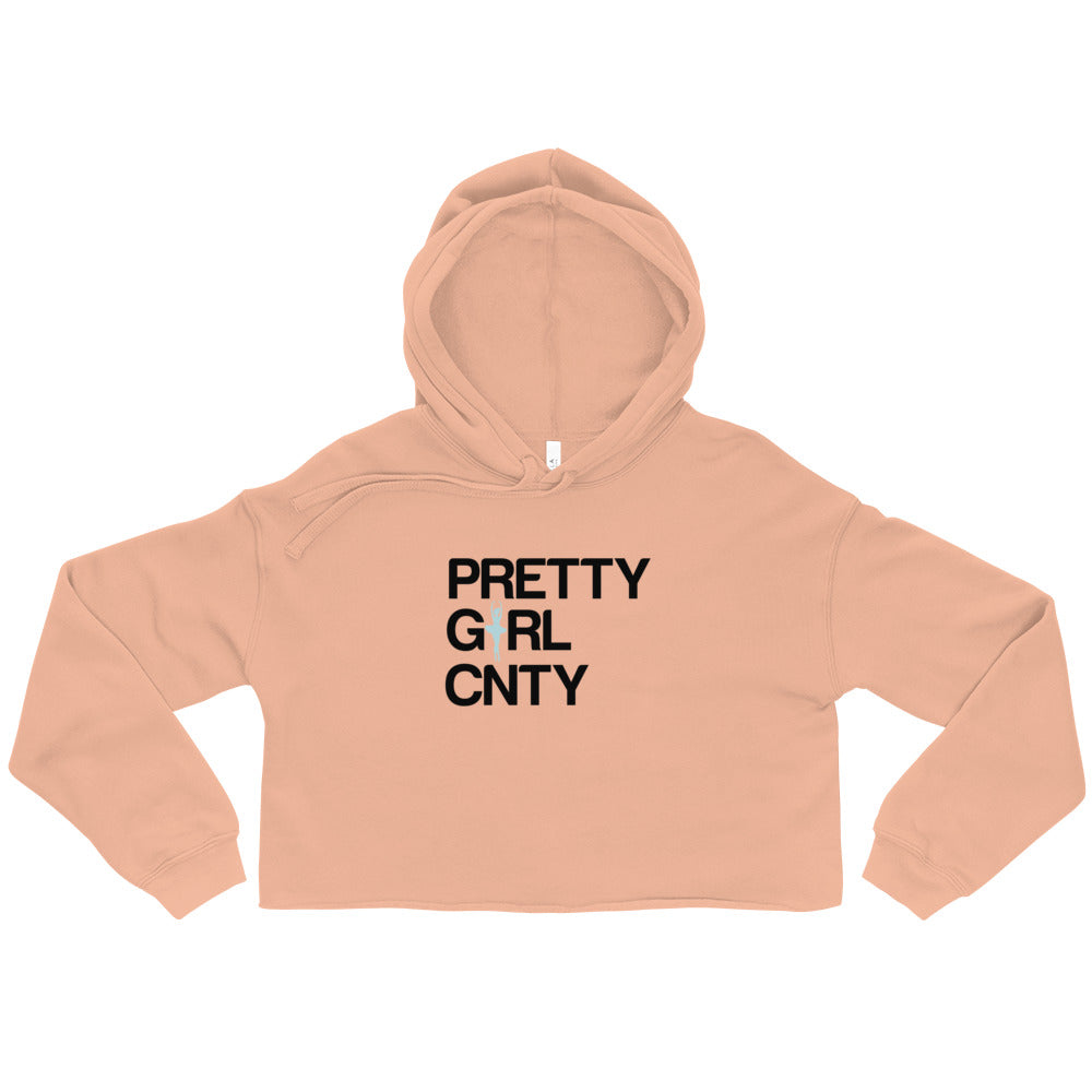B/C Women’s Crop Hoodie Ballerina Text Black