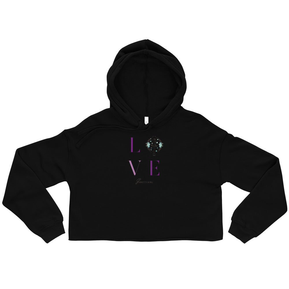 B/C Women’s Crop Hoodie Love Logo DT