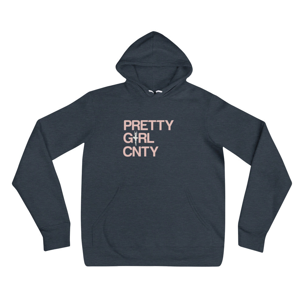 B/C Unisex Hoodie Ballerina Text Pink