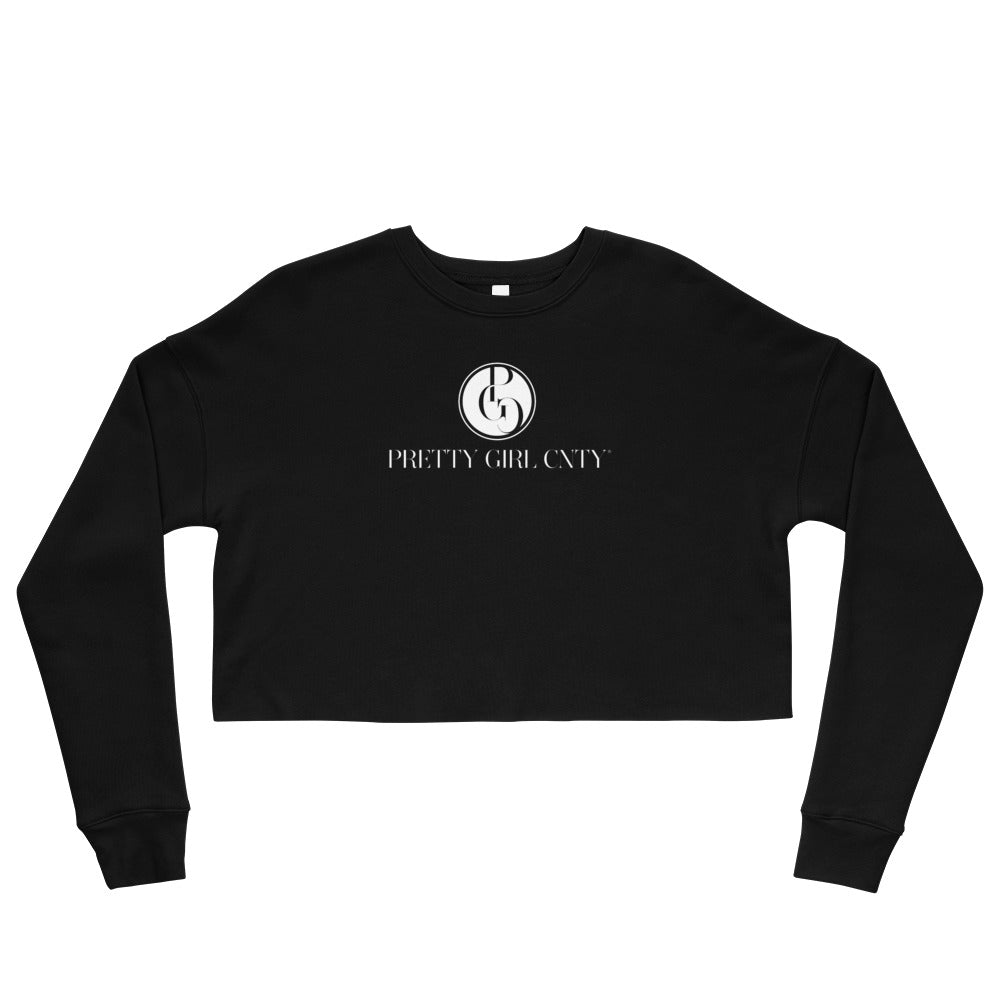 S/C Crop Sweatshirt Signature Logo White