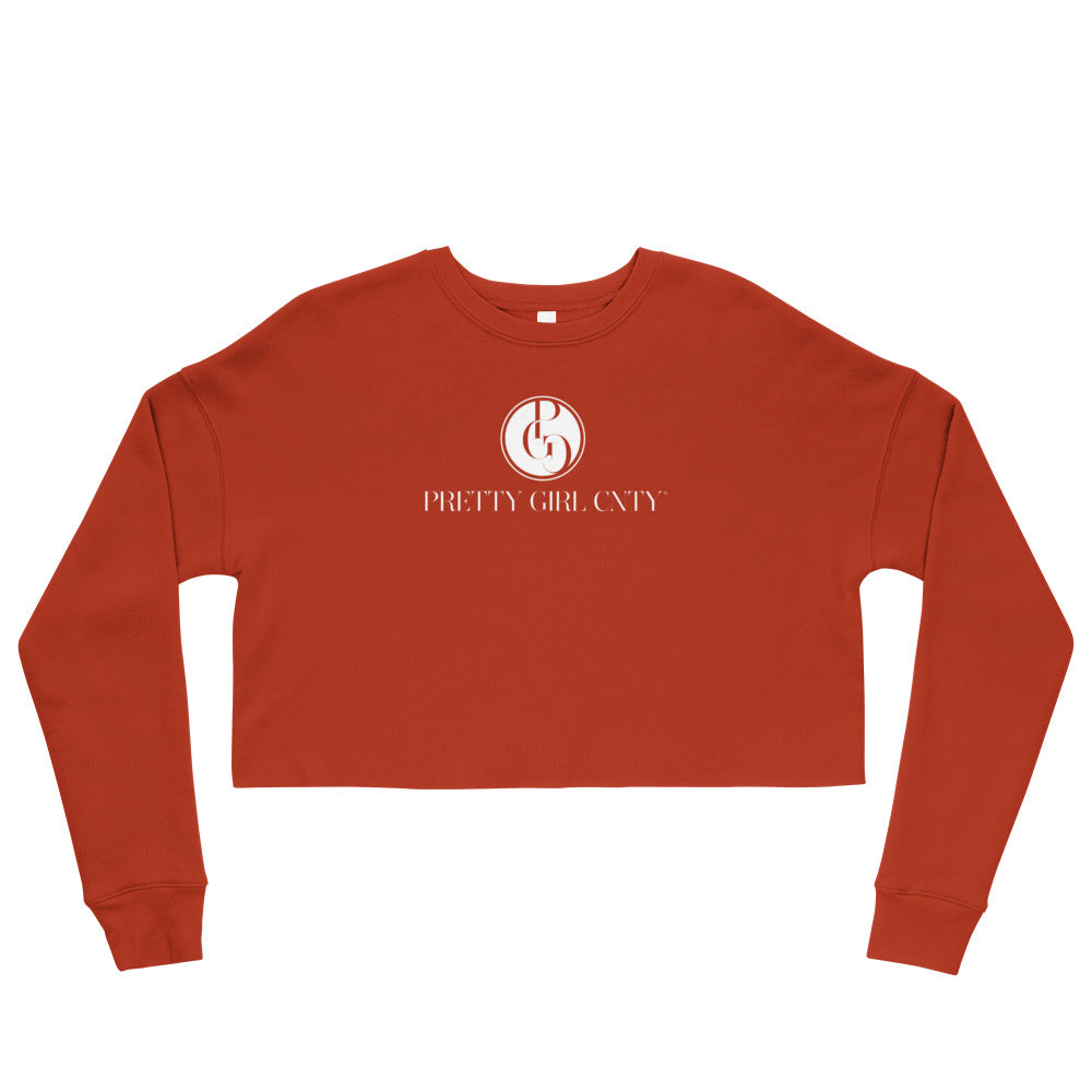 S/C Crop Sweatshirt Signature Logo White