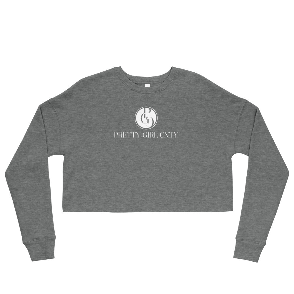 S/C Crop Sweatshirt Signature Logo White
