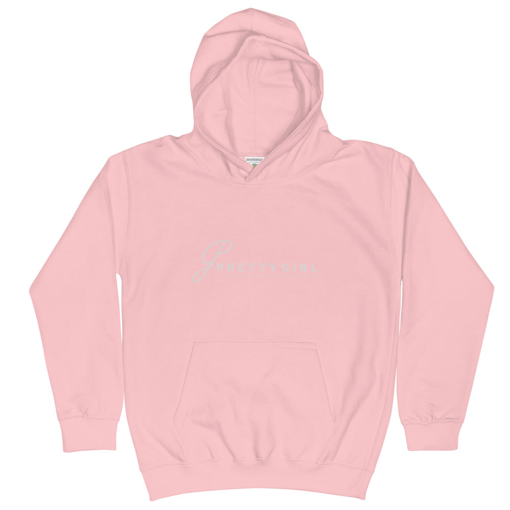B/C Kids Hoodie Classic Ballerina Text White