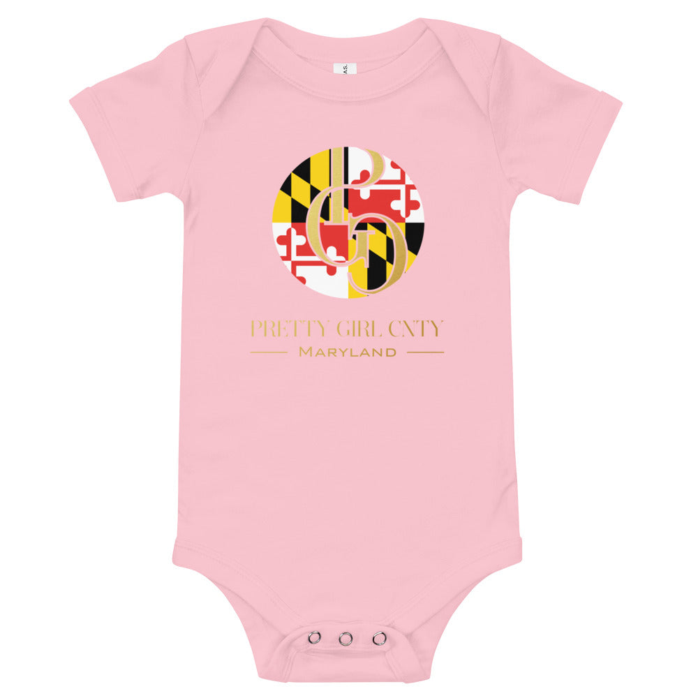 S/C Short sleeve baby bodysuit Maryland Gold