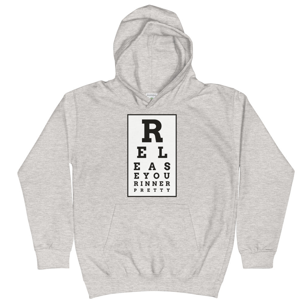 S/C Kids Hoodie Eye Chart Black & White