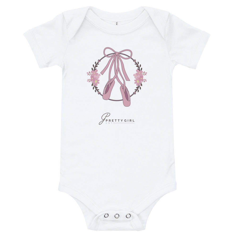 B/C Short sleeve baby bodysuit Ballet Shoe DT