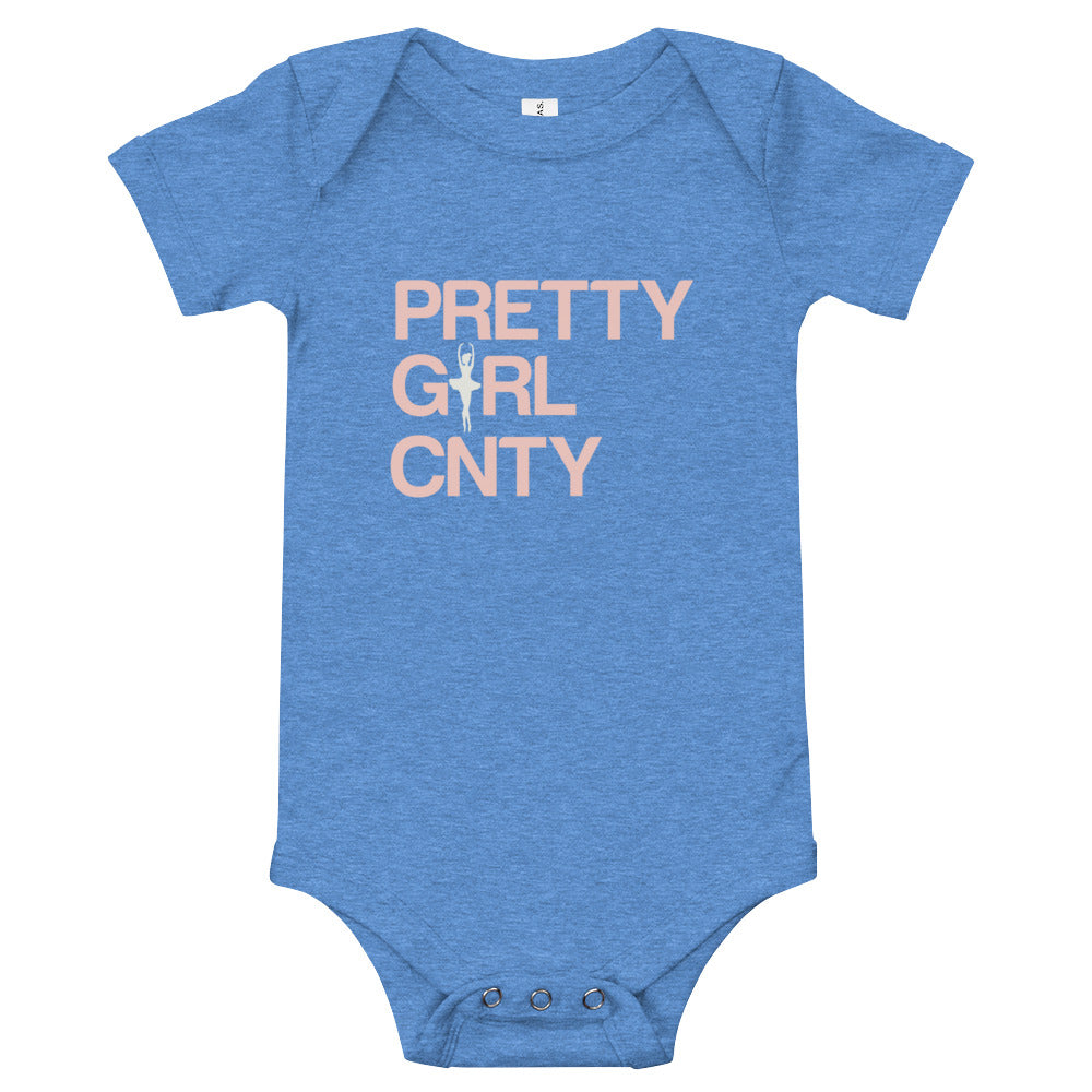 B/C Short sleeve baby bodysuit Ballerina Text Pink
