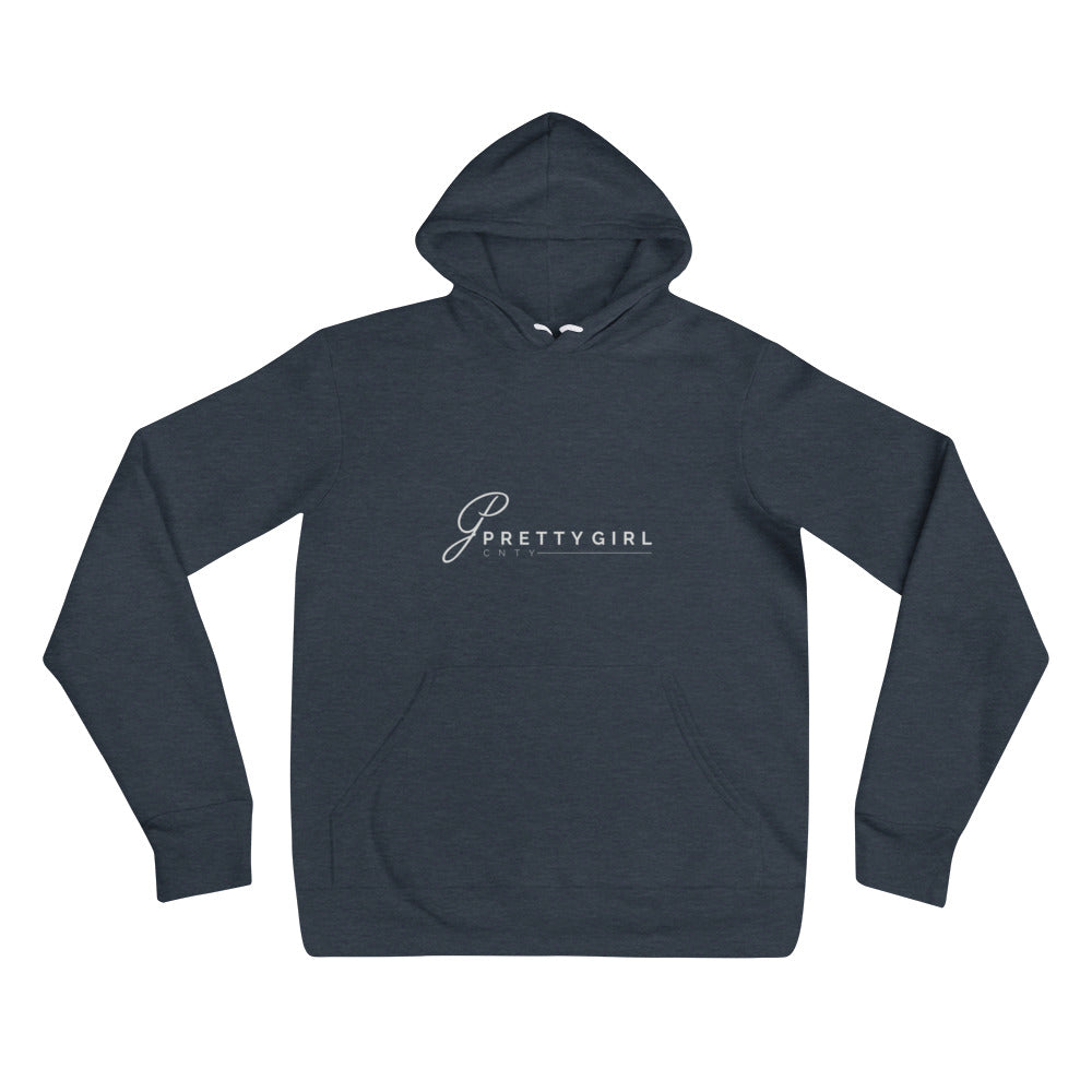 B/C Unisex Hoodie Classic Ballerina Text White