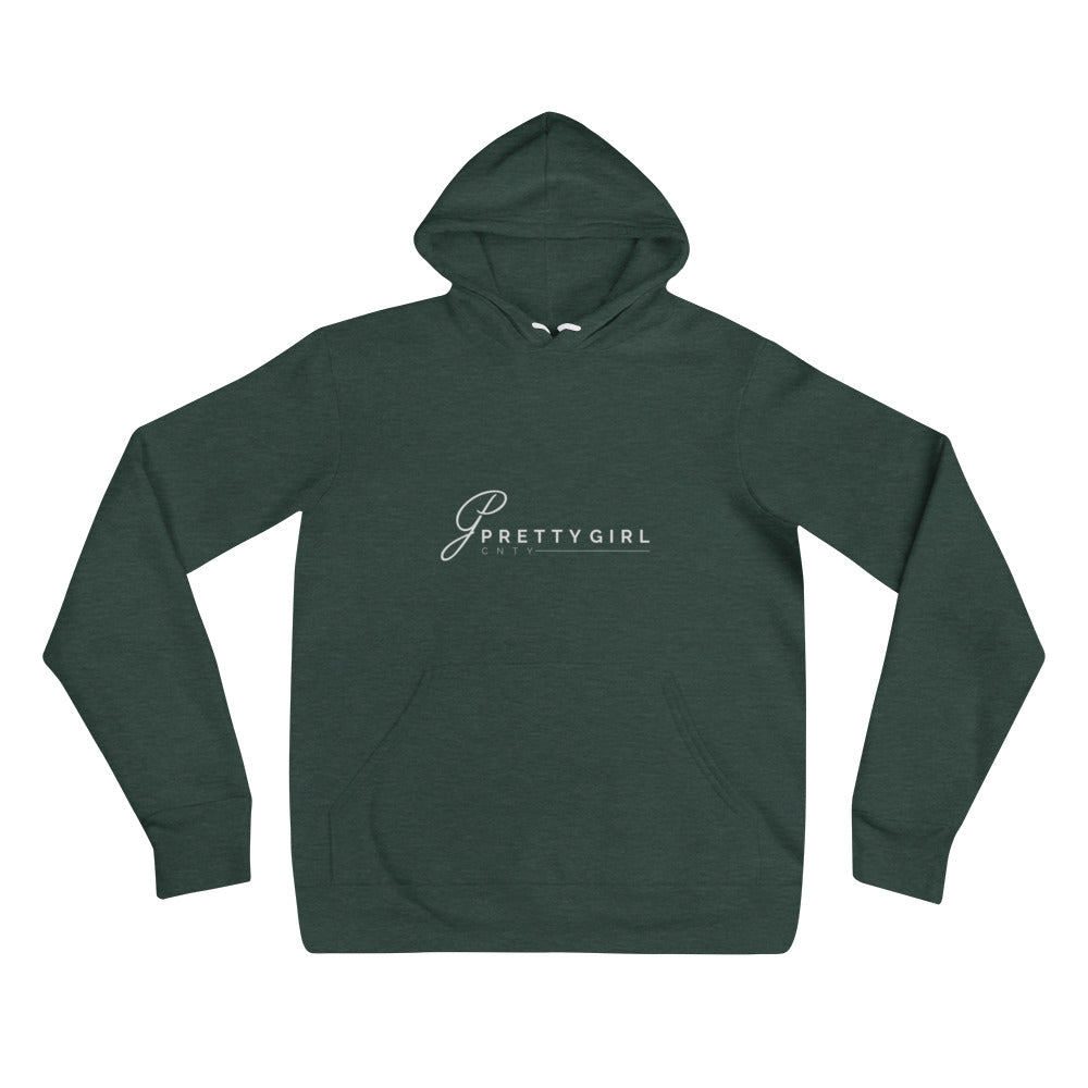 B/C Unisex Hoodie Classic Ballerina Text White