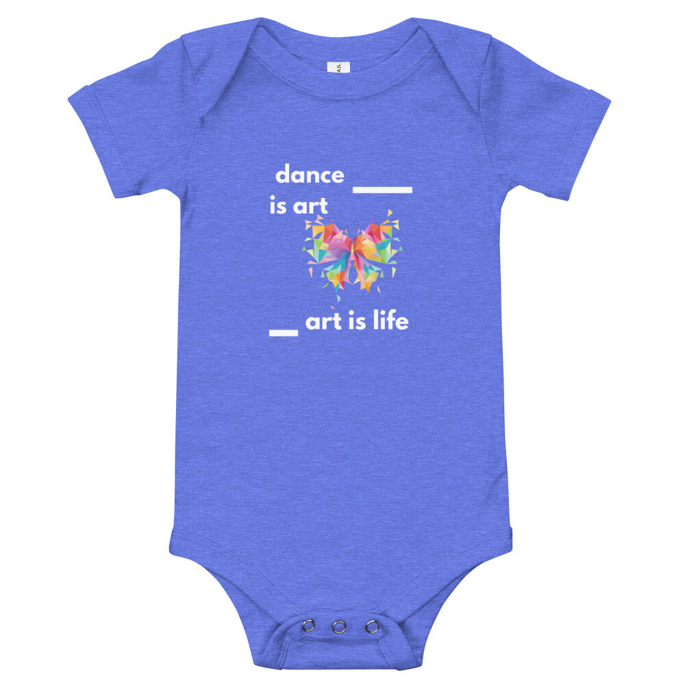B/C Short sleeve baby bodysuit Dance is Art