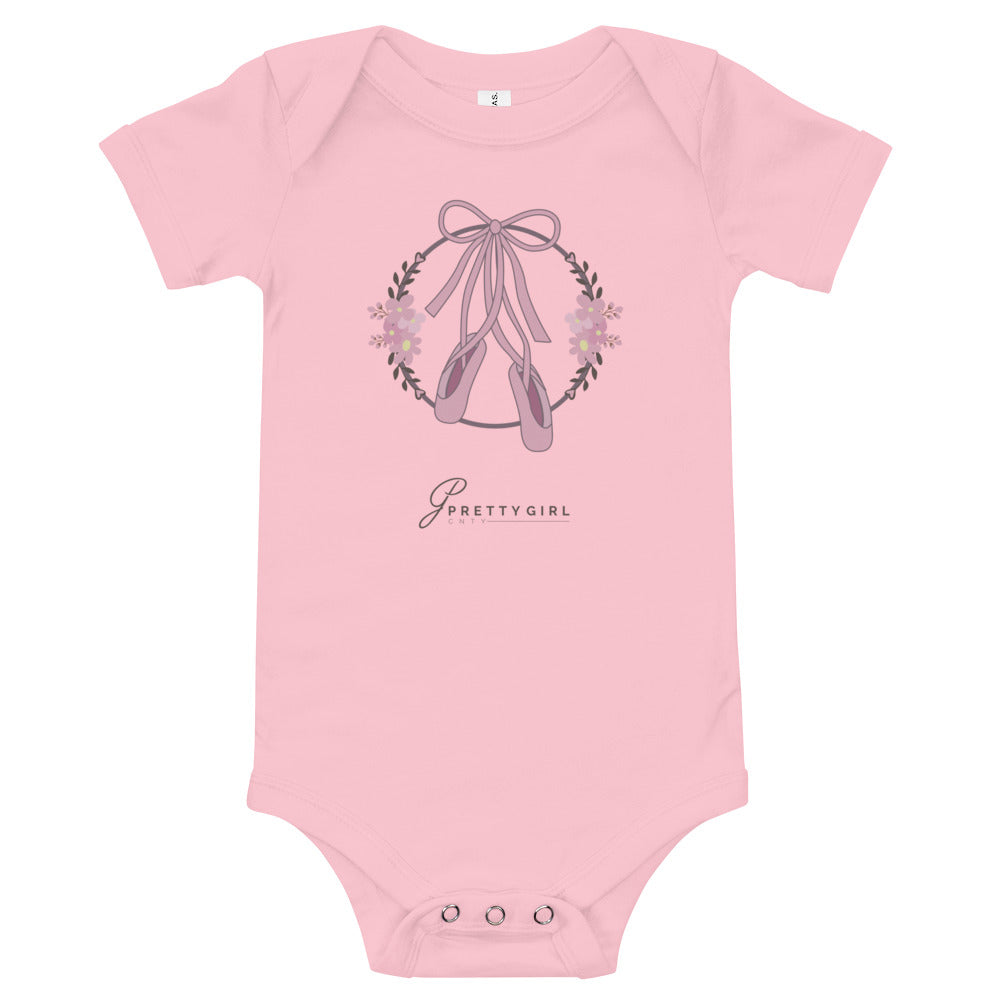 B/C Short sleeve baby bodysuit Ballet Shoe DT