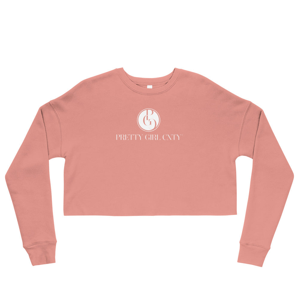 S/C Crop Sweatshirt Signature Logo White
