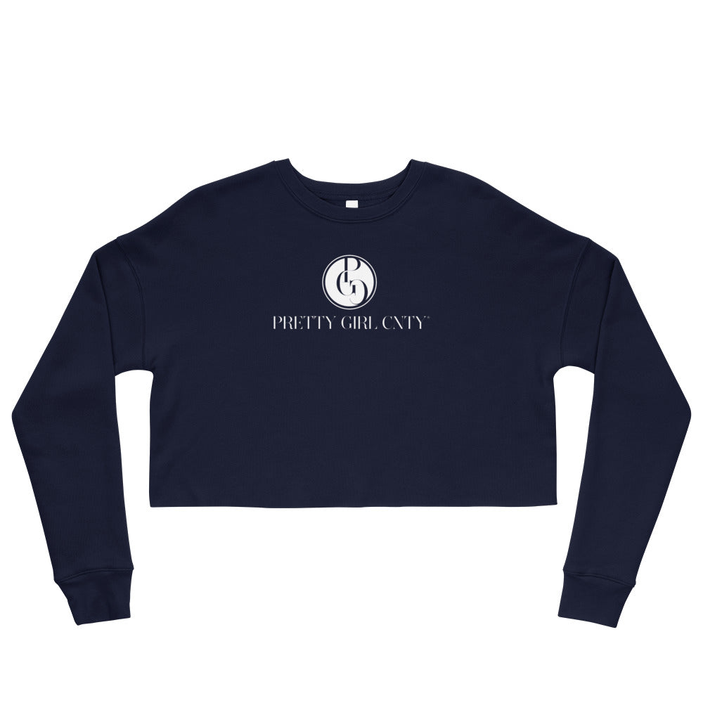 S/C Crop Sweatshirt Signature Logo White