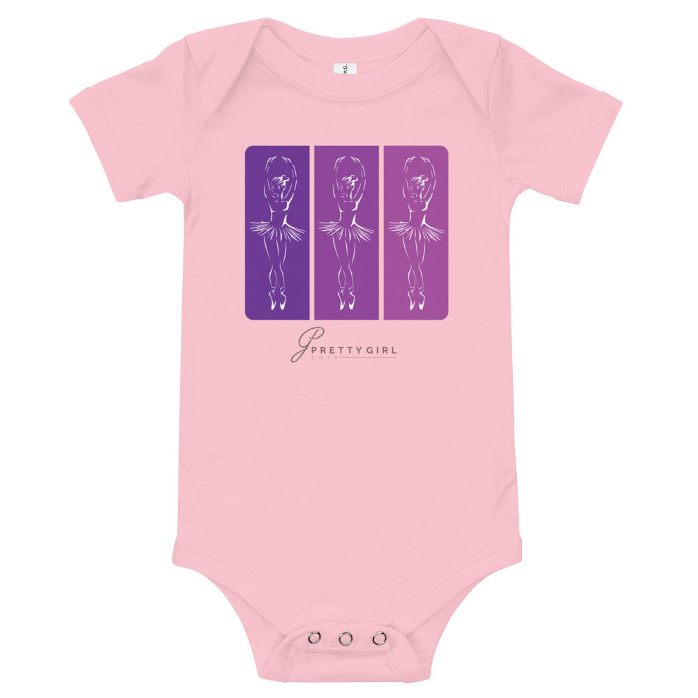 B/C Short sleeve baby bodysuit 3 Ballerinas