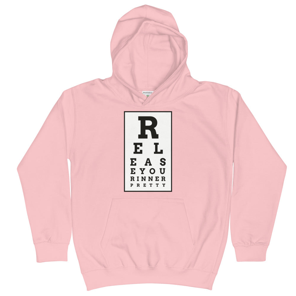 S/C Kids Hoodie Eye Chart Black & White