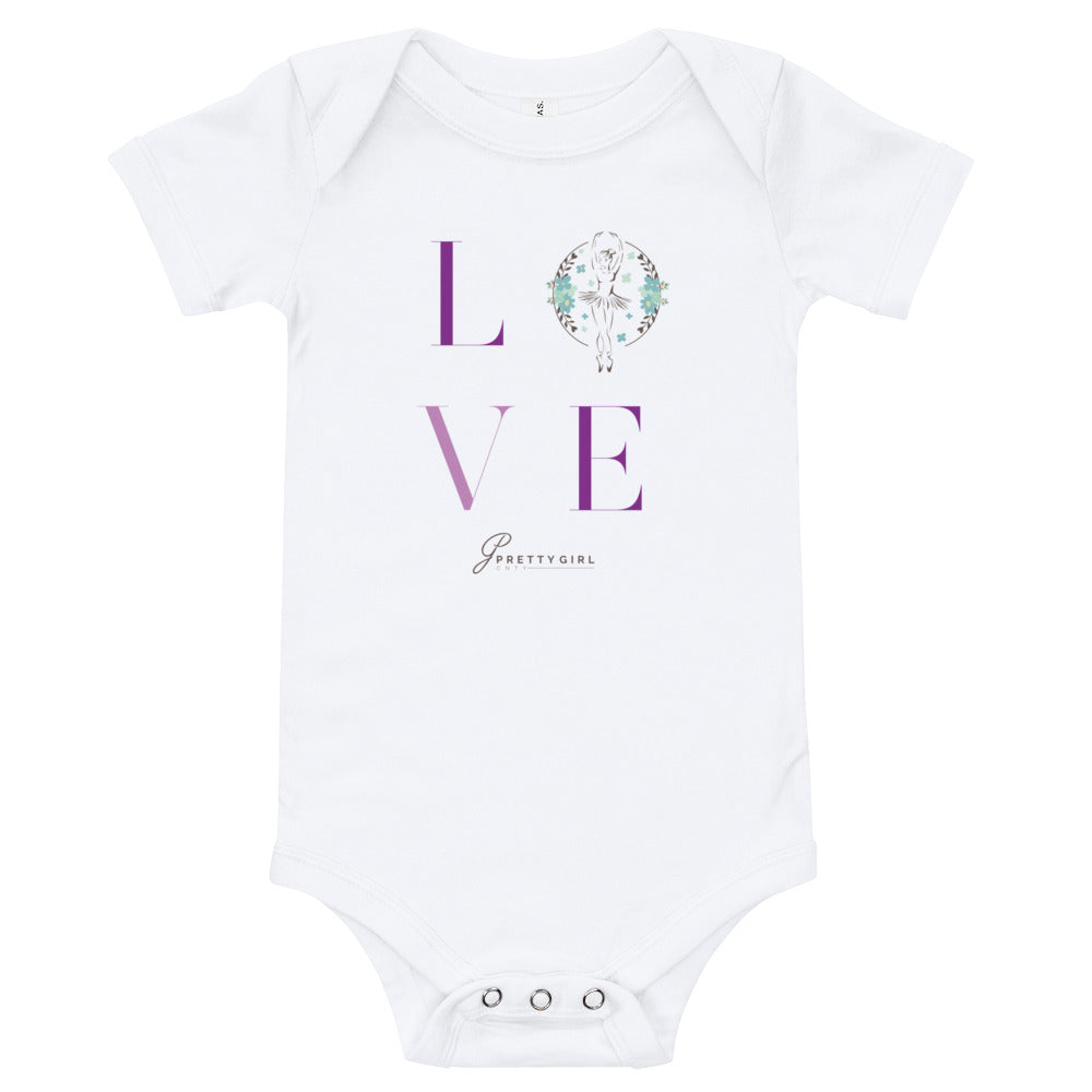 B/C Short sleeve baby bodysuit Love Logo DT