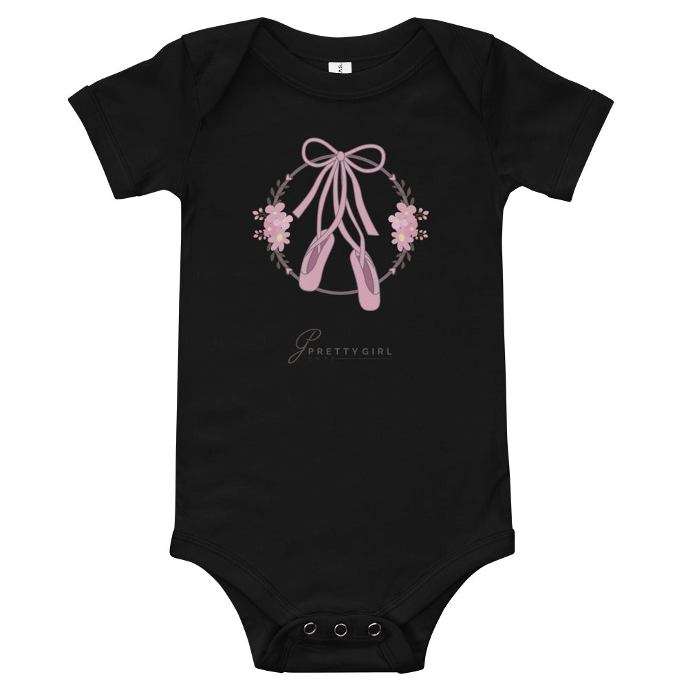 B/C Short sleeve baby bodysuit Ballet Shoe DT