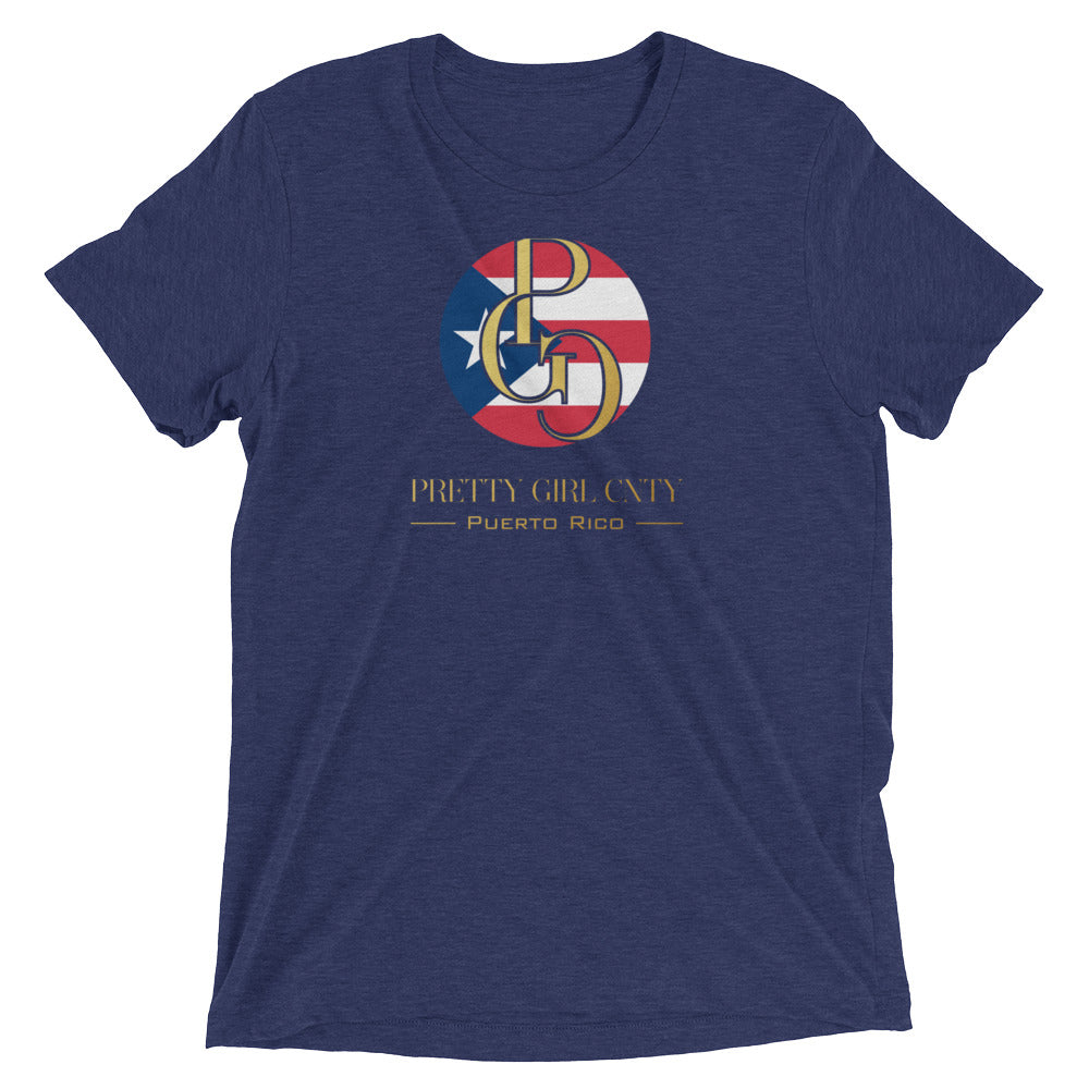 G/C Short-Sleeve Unisex Tri-Blend T-shirt Puerto Rico Gold