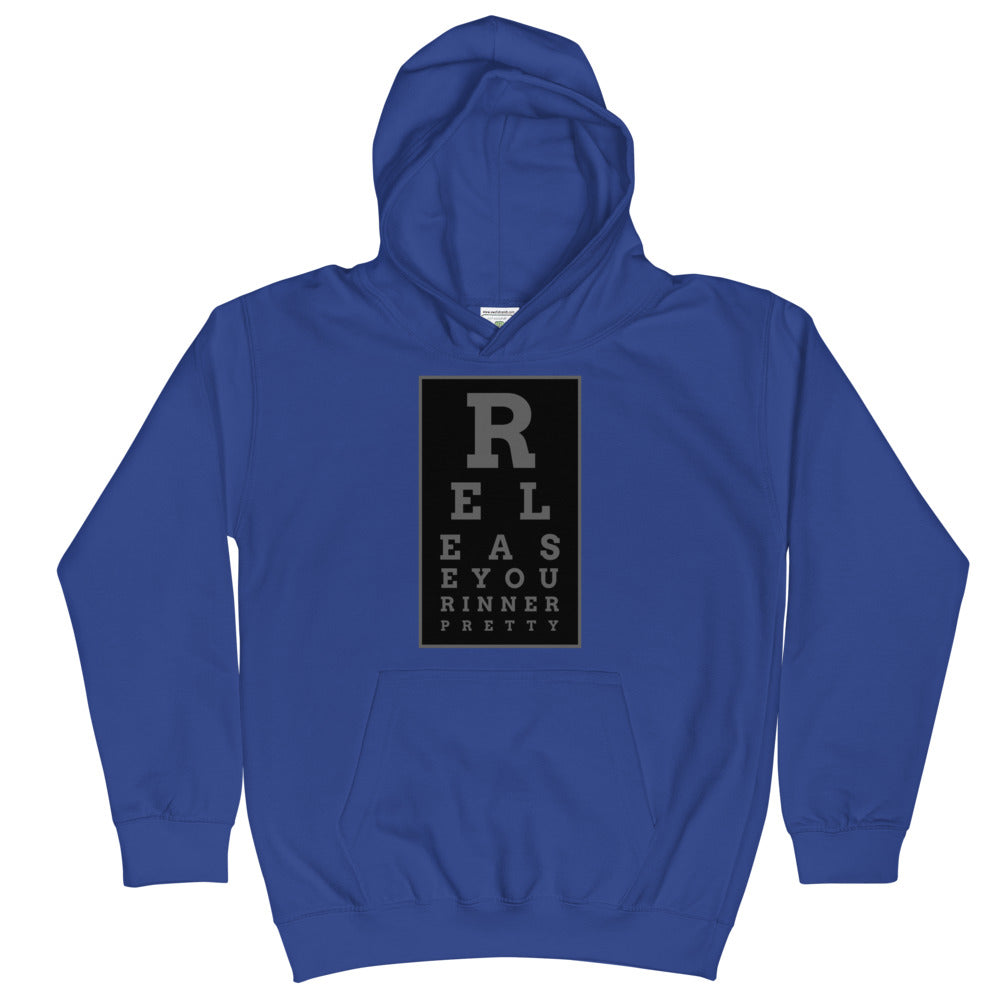 S/C Kids Hoodie Eye Chart Black & Grey