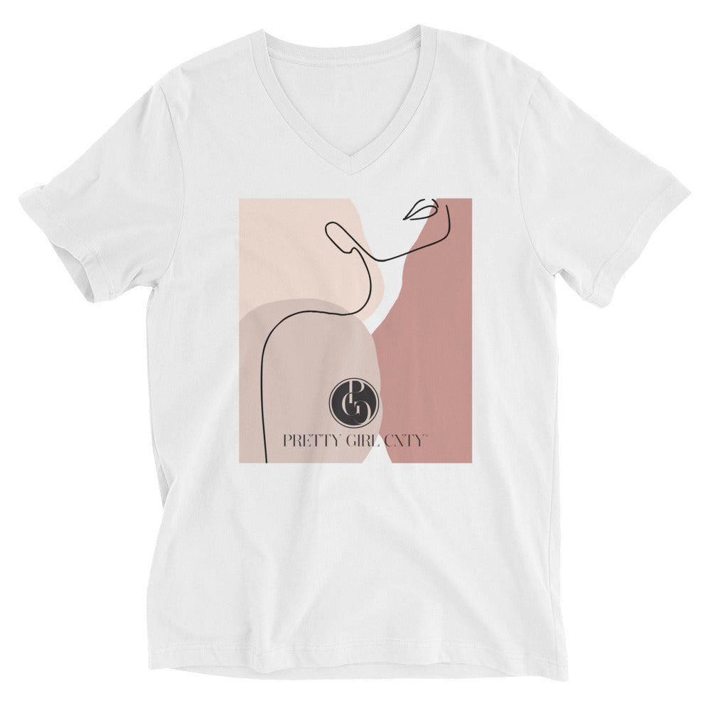 S/C Unisex Short Sleeve V-Neck T-Shirt Palette of Beauty