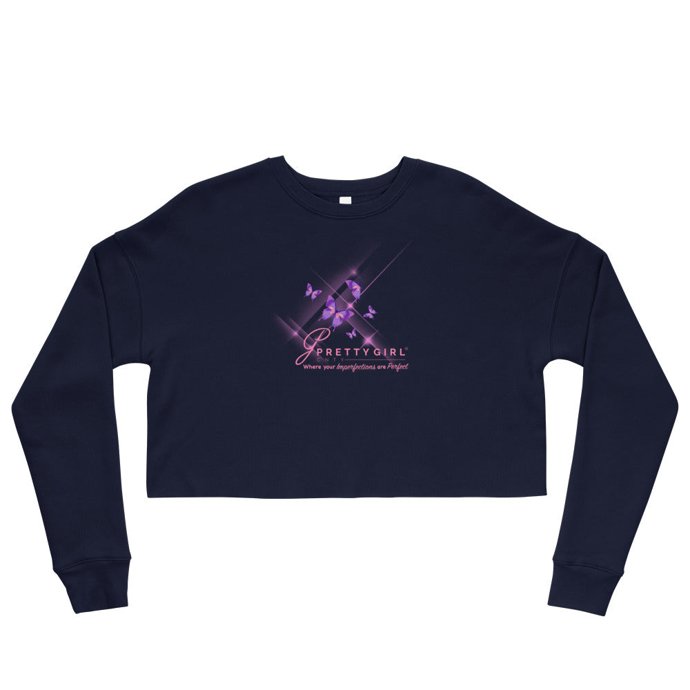 B/C Crop Sweatshirt Butterflies Rising
