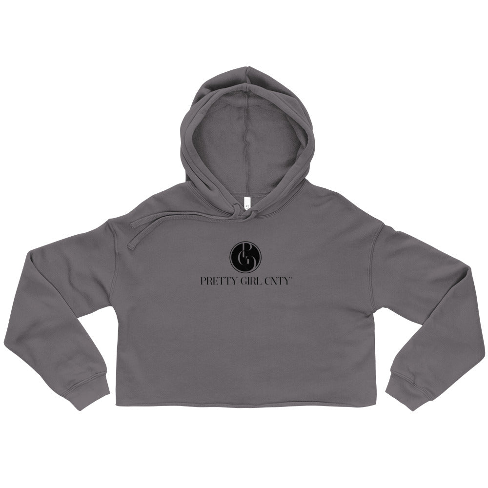 S/C Crop Hoodie Signature Logo Black