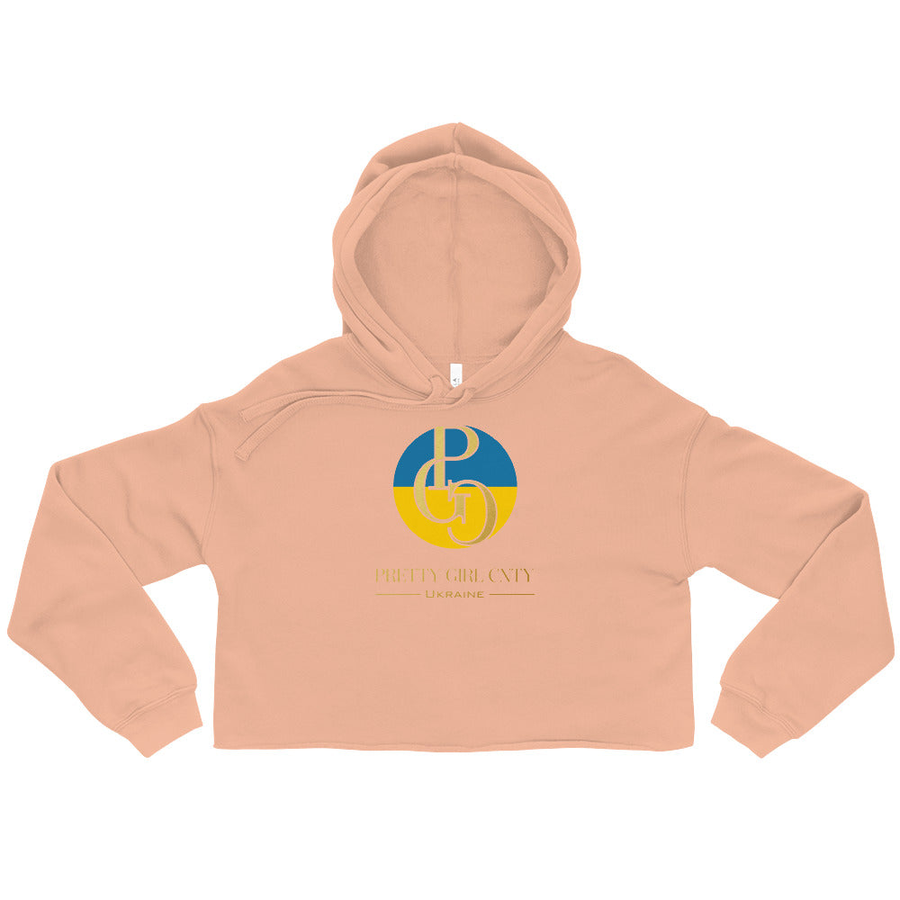 G/C Women's Crop Hoodie Ukraine Gold
