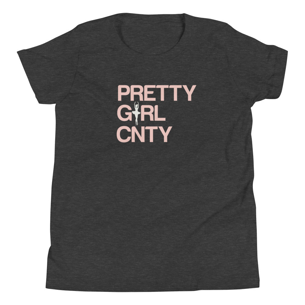 B/C Girl's T-Shirt Ballerina Text Pink