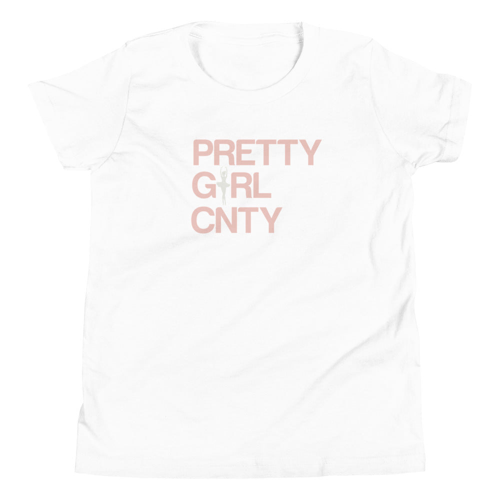 B/C Girl's T-Shirt Ballerina Text Pink