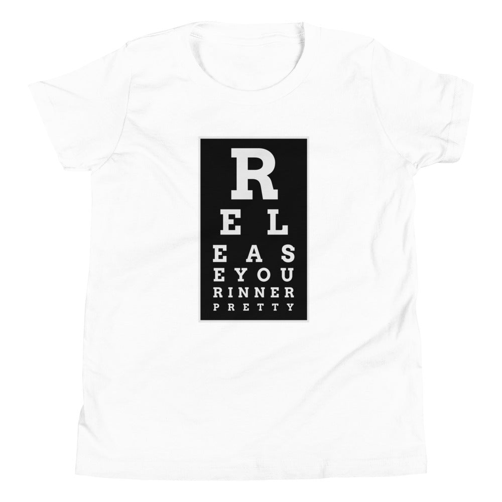S/C Girl's T-Shirt Eye Chart White & Black
