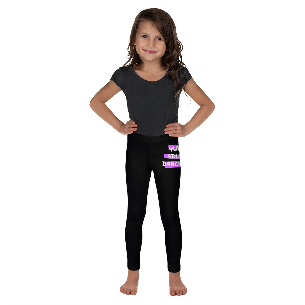 B/C Kid's Black Leggings Yup Still Dancing
