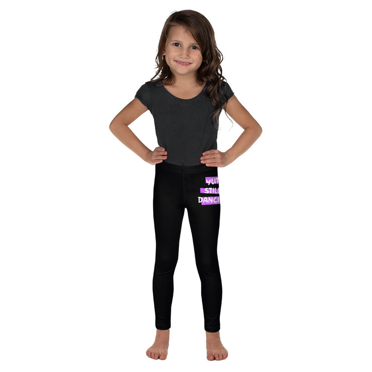 B/C Kid's Black Leggings Yup Still Dancing
