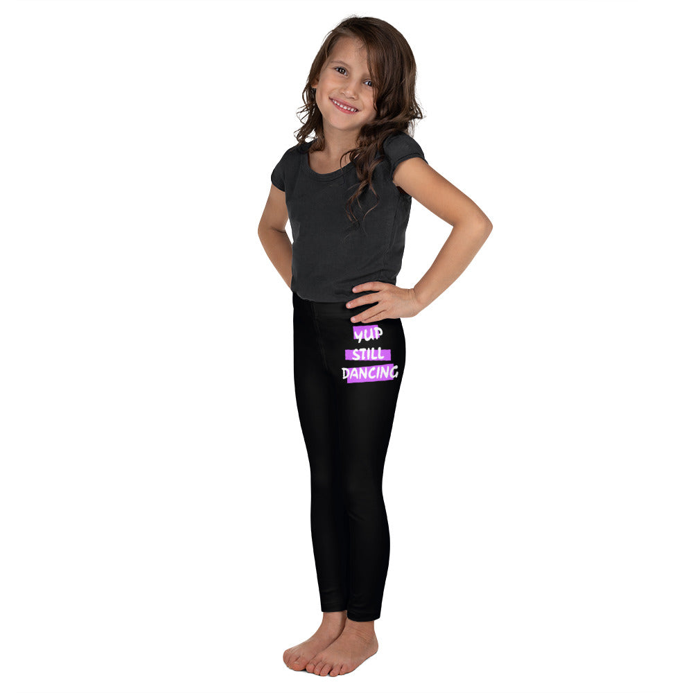 B/C Kid's Black Leggings Yup Still Dancing