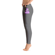 B/C Women's Cut & Sew Casual Grey Leggings Yup Still Dancing