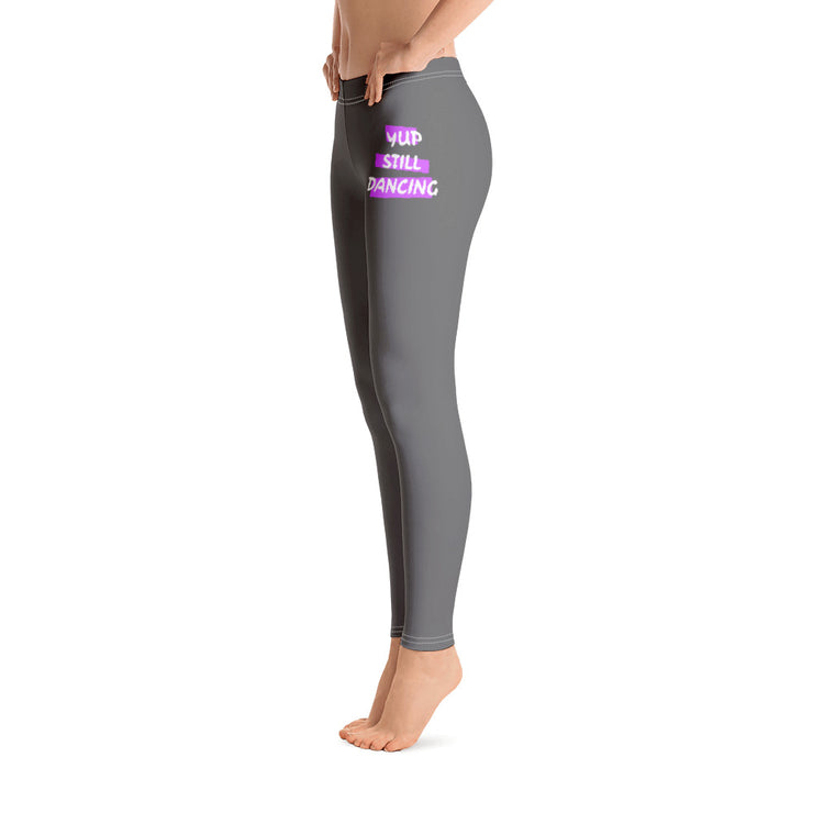 B/C Women's Cut & Sew Casual Grey Leggings Yup Still Dancing