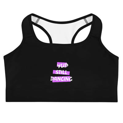 B/C Women's Black Sports Bra Yup still Dancing