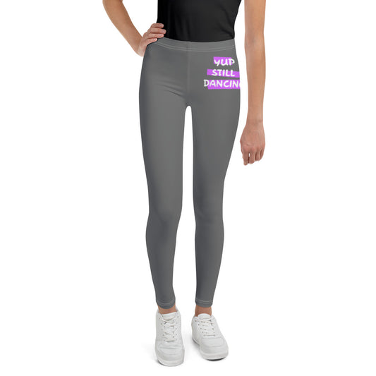B/C Junior Grey Leggings Yup Still Dancing