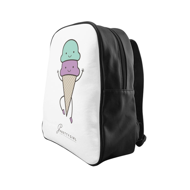 B/C School Backpack Cartoon Ice Cream